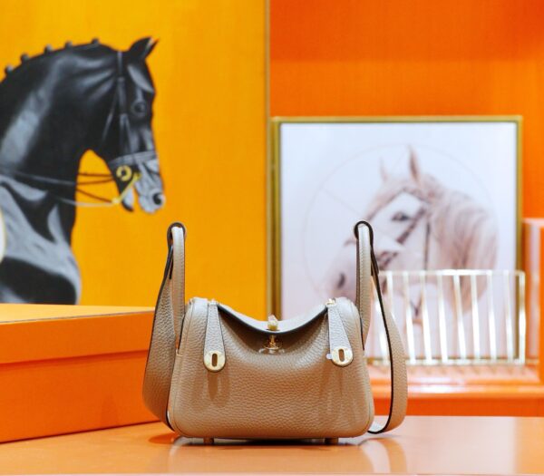 DR96 Factory Lindy Togo Leather Turtledove Khaki Gold Hardware 20cm Full Handmade