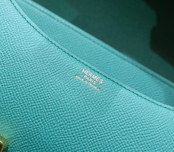 DR96 Factory Constance Epsom Leather Peacock Green Gold Hardware 24cm Full Handmade