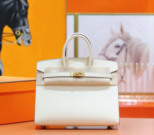 wsxc1783251982181_0 DR96 Factory Birkin Epsom Leather Cream White Gold Hardware 25cm Full Handmade