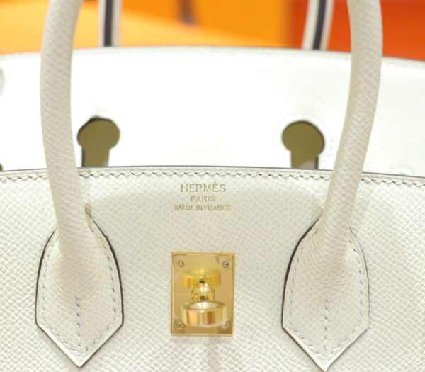 wsxc1783251982181_8 DR96 Factory Birkin Epsom Leather Cream White Gold Hardware 25cm Full Handmade