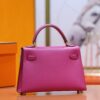 DR96 Factory Mini kelly Epsom Leather Rose Pink Gold Hardware 19cm Full Handmade