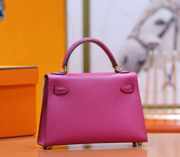 DR96 Factory Mini kelly Epsom Leather Rose Pink Gold Hardware 19cm Full Handmade