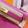 DR96 Factory Mini kelly Epsom Leather Rose Pink Gold Hardware 19cm Full Handmade