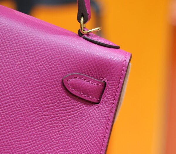 DR96 Factory Mini kelly Epsom Leather Rose Pink Gold Hardware 19cm Full Handmade