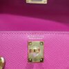 DR96 Factory Mini kelly Epsom Leather Rose Pink Gold Hardware 19cm Full Handmade