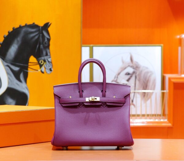 wsxc1784044346201_0 DR96 Factory Birkin Togo Leather Anemone Purple Gold Hardware 25cm Full Handmade
