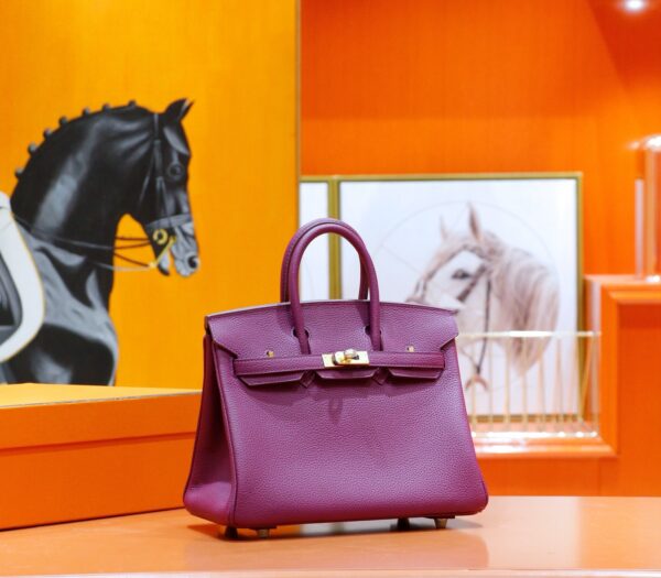 wsxc1784044346201_1 DR96 Factory Birkin Togo Leather Anemone Purple Gold Hardware 25cm Full Handmade