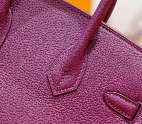 wsxc1784044346201_5 DR96 Factory Birkin Togo Leather Anemone Purple Gold Hardware 25cm Full Handmade