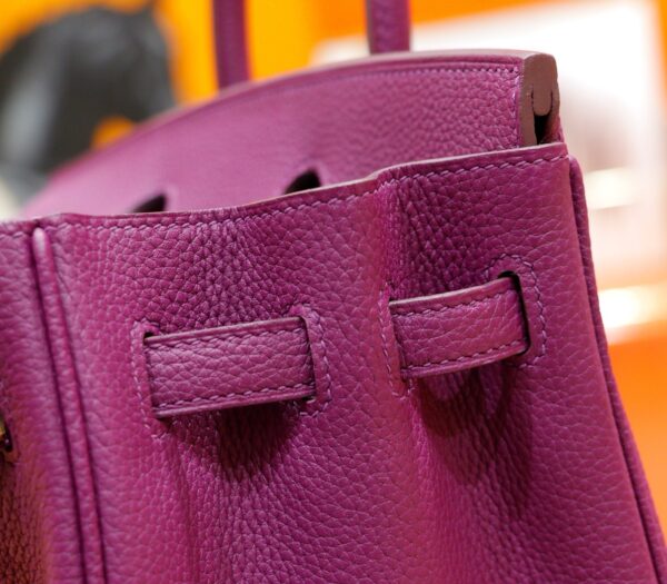 wsxc1784044346201_6 DR96 Factory Birkin Togo Leather Anemone Purple Gold Hardware 25cm Full Handmade