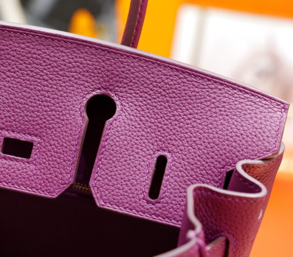 wsxc1784044346201_7 DR96 Factory Birkin Togo Leather Anemone Purple Gold Hardware 25cm Full Handmade