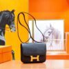 DR96 Factory Constance Epsom Leather CK89 Black Gold Hardware 18cm Full Handmade