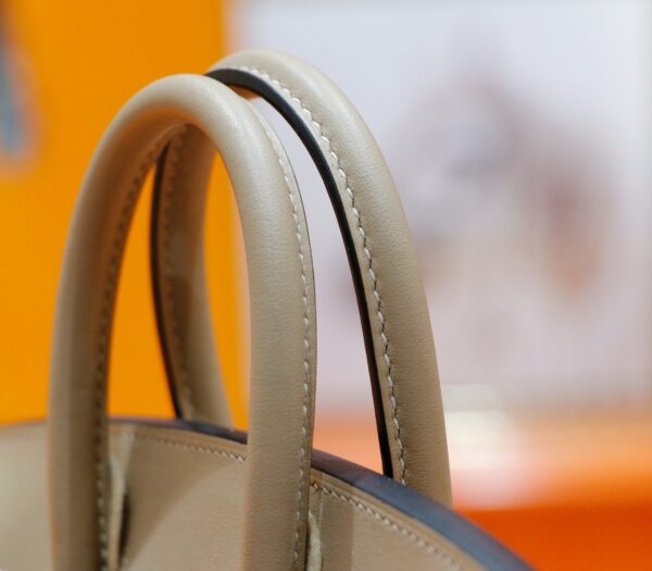 DR96 Factory Birkin Swift Leather Turtledove Khaki Silver Hardware 25cm Full Handmade