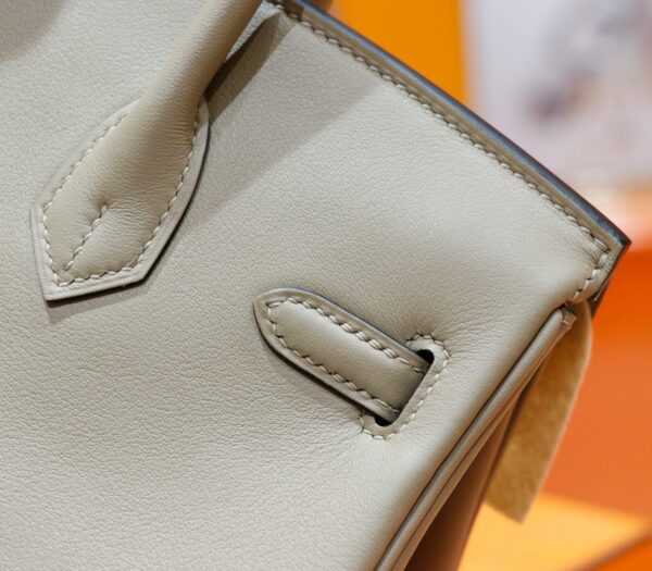 DR96 Factory Birkin Swift Leather Turtledove Khaki Silver Hardware 25cm Full Handmade