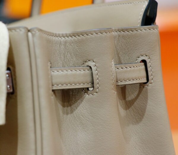 DR96 Factory Birkin Swift Leather Turtledove Khaki Silver Hardware 25cm Full Handmade