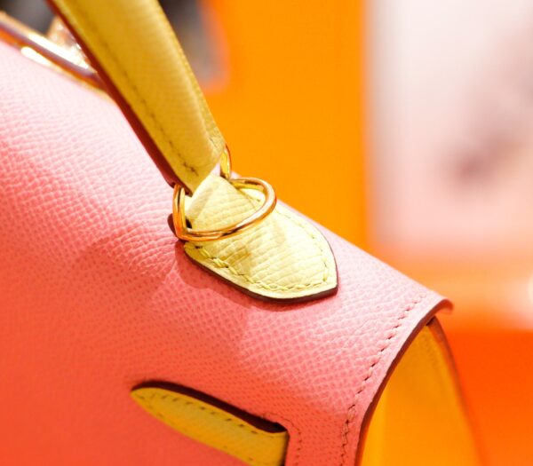 wsxc1784820051198_3 DR96 Factory Kelly Epsom Leather Cream Pink & Lemon Yellow Gold Hardware 25cm Full Handmade