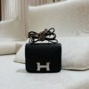 DR96 Factory Constance Epsom Leather CK89 Black Silver Hardware 18cm Full Handmade