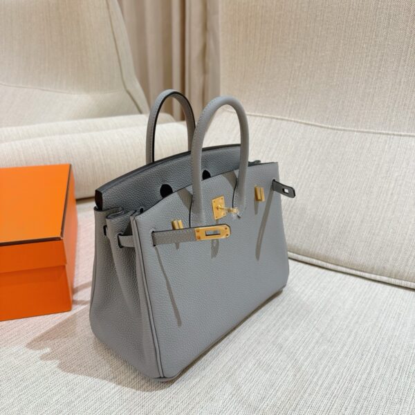 DR96 Factory Birkin Togo Leather Seagull Grey Gold Hardware 25cm Full Handmade