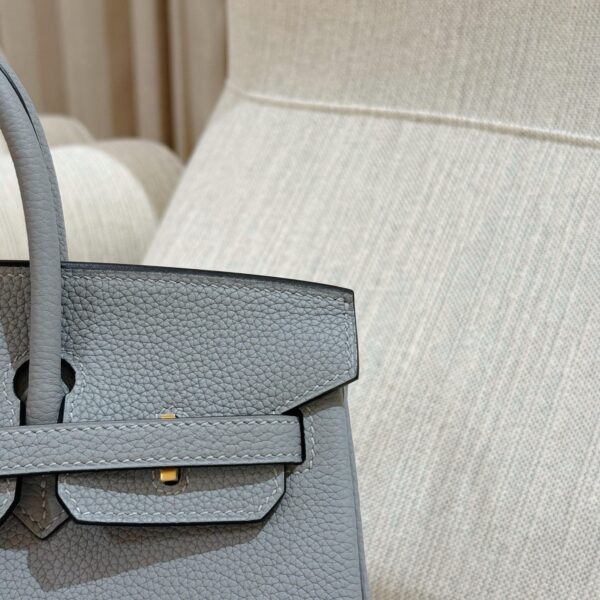 DR96 Factory Birkin Togo Leather Seagull Grey Gold Hardware 25cm Full Handmade