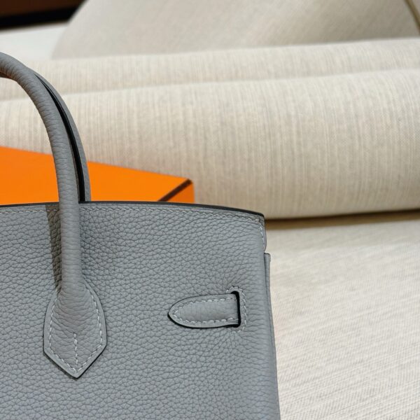 DR96 Factory Birkin Togo Leather Seagull Grey Gold Hardware 25cm Full Handmade