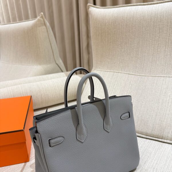 DR96 Factory Birkin Togo Leather Seagull Grey Gold Hardware 25cm Full Handmade