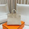 wsxc1785254091508_2 DR96 Factory Birkin Togo Leather Cream White Silver Hardware 25cm Full Handmade