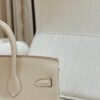 wsxc1785254091508_4 DR96 Factory Birkin Togo Leather Cream White Silver Hardware 25cm Full Handmade