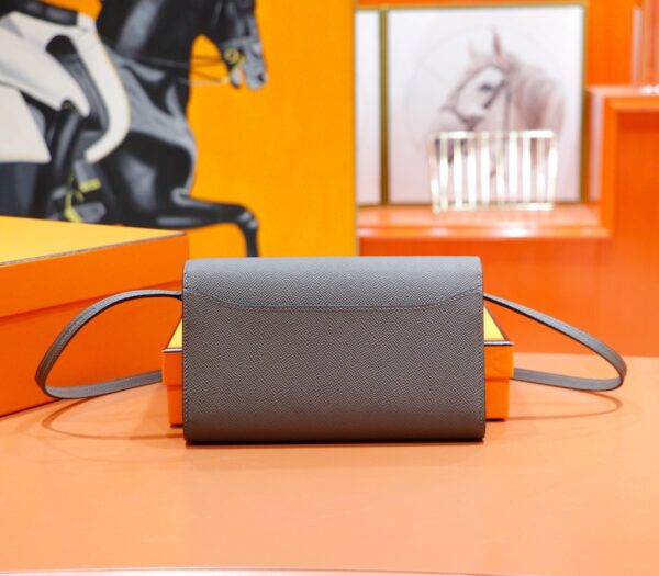 DR96 Factory Constance To Go Epsom Leather Medium Grey Silver Hardware 20cm Full Handmade