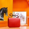 DR96 Factory Constance Epsom Leather Chinese Red Silver Hardware 24cm Full Handmade