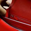 DR96 Factory Constance Epsom Leather Chinese Red Silver Hardware 24cm Full Handmade