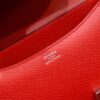 DR96 Factory Constance Epsom Leather Chinese Red Silver Hardware 24cm Full Handmade